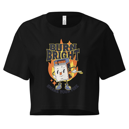 [ID: 636-G297] Burn Bright Women's Crop Top