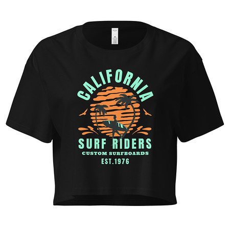 [ID: 636-G317] California Surf Riders - Beach Women's Crop Top