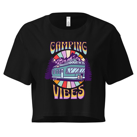 [ID: 636-G327] Camping Vibes Women's Crop Top