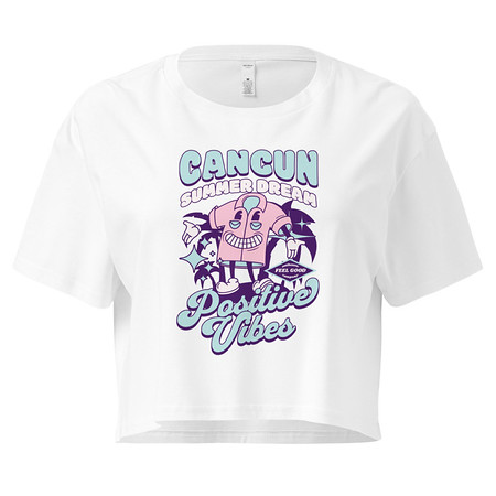 [ID: 636-G330] Cancun Positive Vibes Women's Crop Top