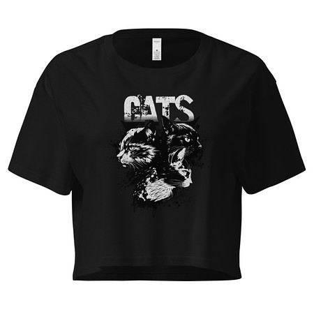 [ID: 636-G349] Cats Women's Crop Top