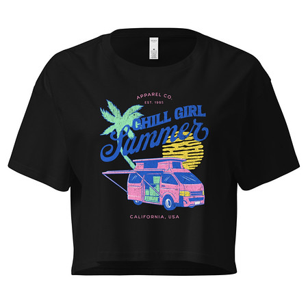 [ID: 636-G366] Chill Girl Summer Women's Crop Top