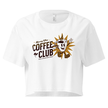 [ID: 636-G396] Coffee Club Women's Crop Top
