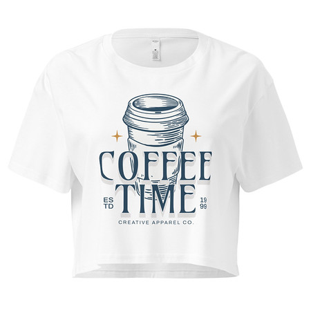 [ID: 636-G404] Coffee Time Women's Crop Top