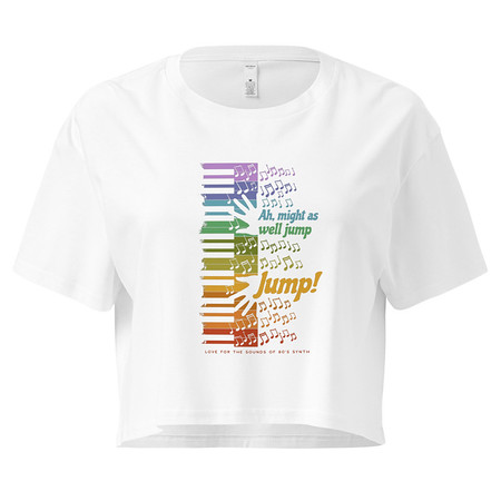 [ID: 636-G410] Colorful Retro Keyboard Women's Crop Top