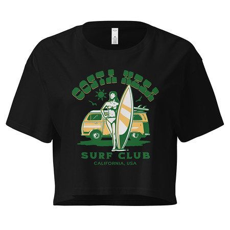 [ID: 636-G425] Costa Mesa Surf Club - Campervan Women's Crop Top