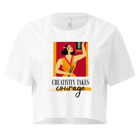 [ID: 636-G434] Creativity Takes Courage Women's Crop Top