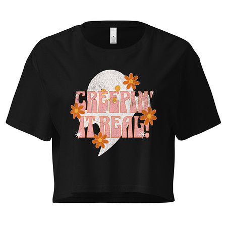 [ID: 636-G436] Creepin' It Real - Halloween Women's Crop Top