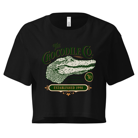 [ID: 636-G439] Crocodile Co. - Wild Animal Women's Crop Top