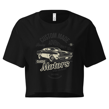 [ID: 636-G444] Custom Made Adventures Motors Old School Women's Crop Top