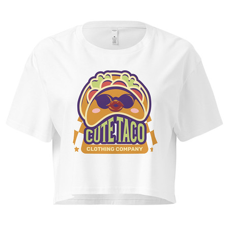[ID: 636-G454] Cute Taco - Colorful Mexican Tortilla Women's Crop Top
