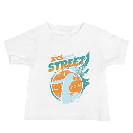 [ID: 305-G6] 3x3 Basketball League Baby Staple Tee