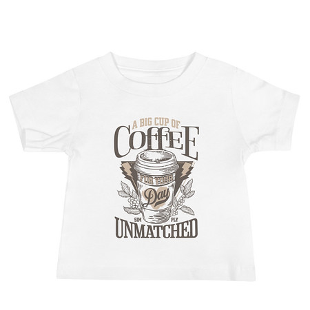 [ID: 305-G15] A Big Cup of Coffee Baby Staple Tee