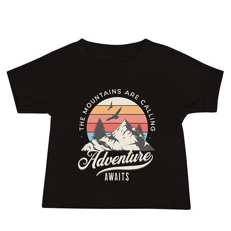 [ID: 305-G27] Adventure Await - Wilderness Camping Baby Staple Tee