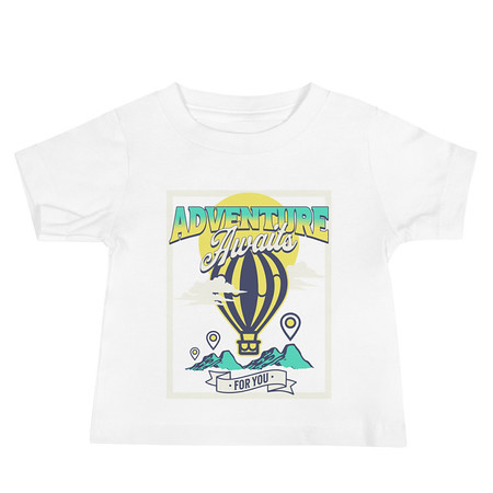 [ID: 305-G28] Adventure Awaits Baby Staple Tee