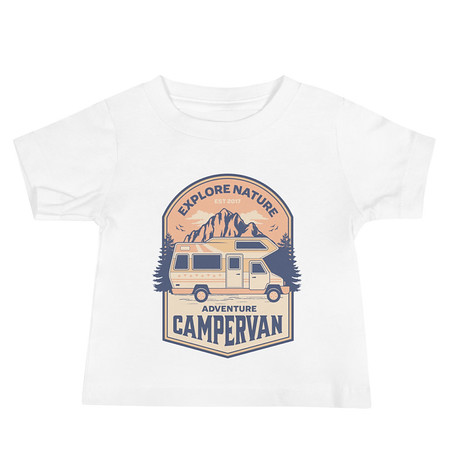 [ID: 305-G29] Adventure Campervan - Outdoor Baby Staple Tee