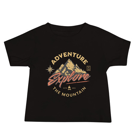 [ID: 305-G30] Adventure Explore The Mountain Baby Staple Tee