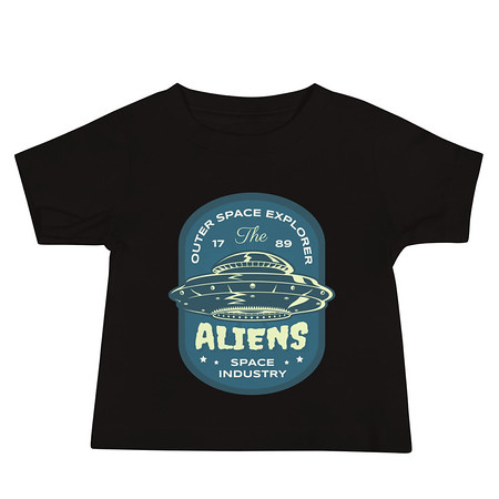 [ID: 305-G40] Aliens Outer Space Explorer - UFO Baby Staple Tee