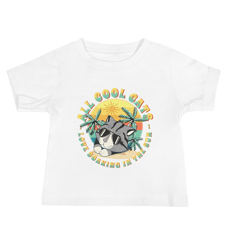 [ID: 305-G43] All Cool Cats - Sunset Beach Baby Staple Tee