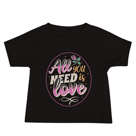 [ID: 305-G51] All you Need is Love - Valentines Day Baby Staple Tee