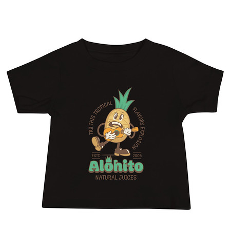 [ID: 305-G54] Alohito Natural Juices - Pineapple Mascot Baby Staple Tee