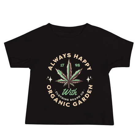 [ID: 305-G55] Always Happy - Cannabis Baby Staple Tee
