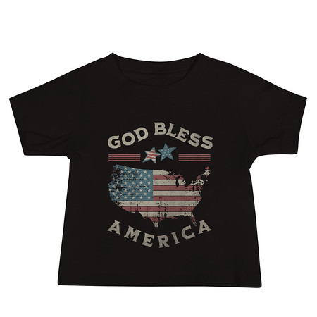[ID: 305-G60] America - Land Of The Free Baby Staple Tee