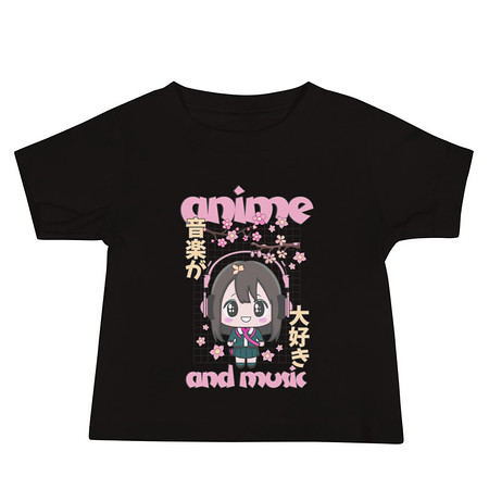 [ID: 305-G86] Anime and Music Baby Staple Tee
