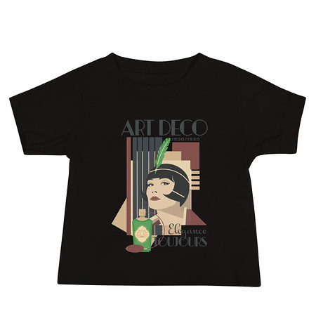 [ID: 305-G102] Art Deco Elegance Toujours Baby Staple Tee