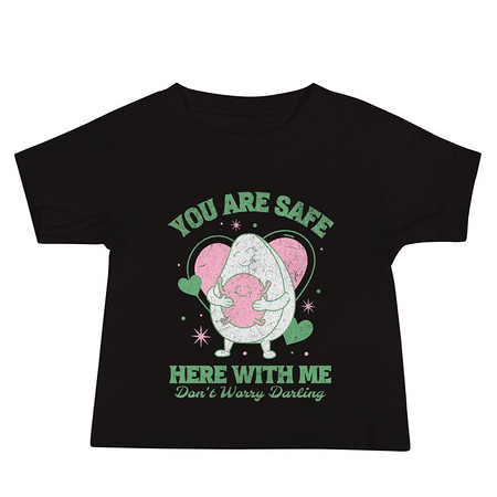 [ID: 305-G118] Avo Love - Typographic Cartoon Streetwear Baby Staple Tee