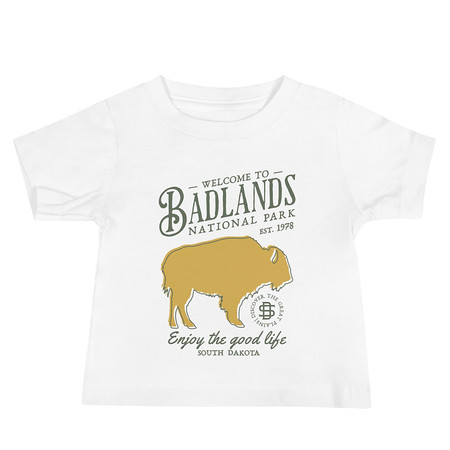 [ID: 305-G131] Badlands National Park - Bison Baby Staple Tee