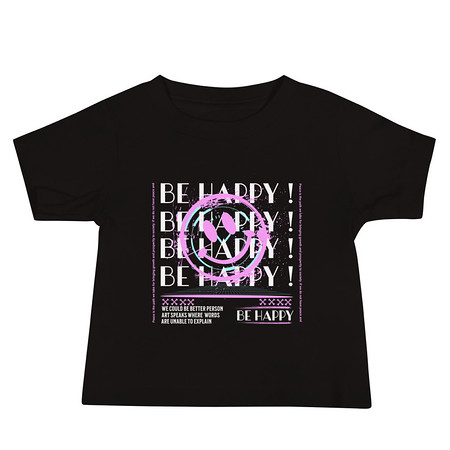 [ID: 305-G155] Be Happy ! Baby Staple Tee