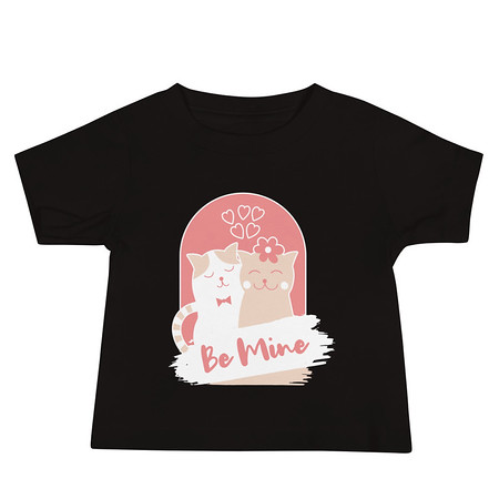 [ID: 305-G157] Be Mine - Cute Cat Couple Baby Staple Tee