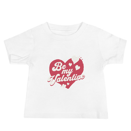 [ID: 305-G158] Be my Valentine - Love Heart Baby Staple Tee