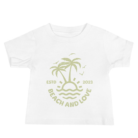 [ID: 305-G161] Beach and Love Baby Staple Tee
