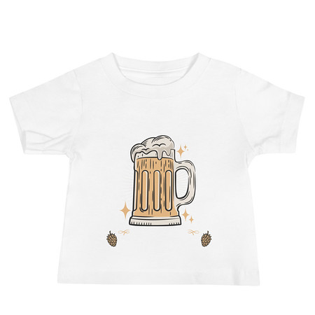 [ID: 305-G176] Beer Time - Father's Day Baby Staple Tee