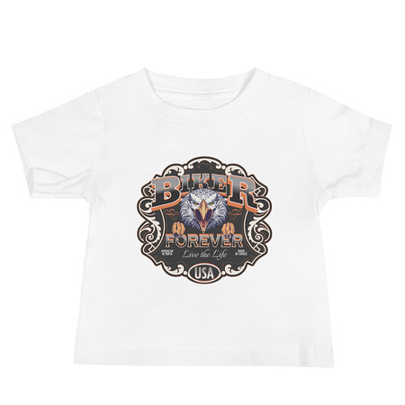 [ID: 305-G208] biker forever Baby Staple Tee