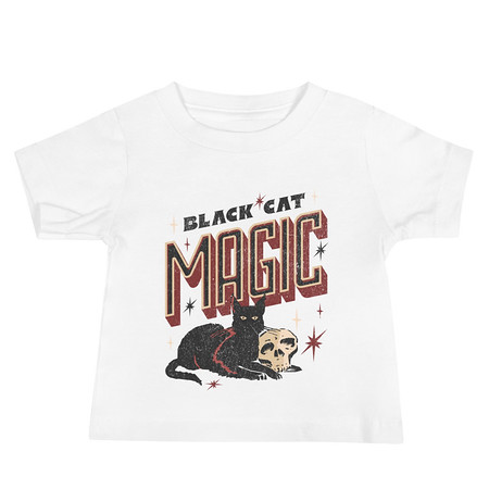 [ID: 305-G214] Black Cat Magic Baby Staple Tee