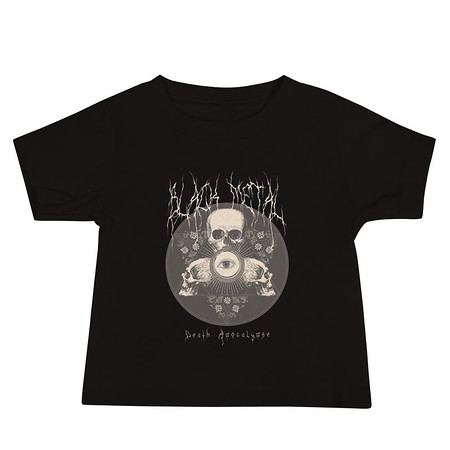 [ID: 305-G228] Black Metal - Hardcore skull theme design Baby Staple Tee