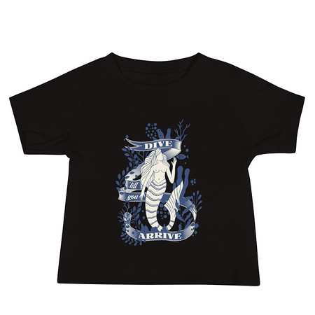 [ID: 305-G241] Blue Mermaid - Nautical Baby Staple Tee