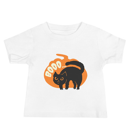 [ID: 305-G251] Boo - Scay Cute Cat Baby Staple Tee
