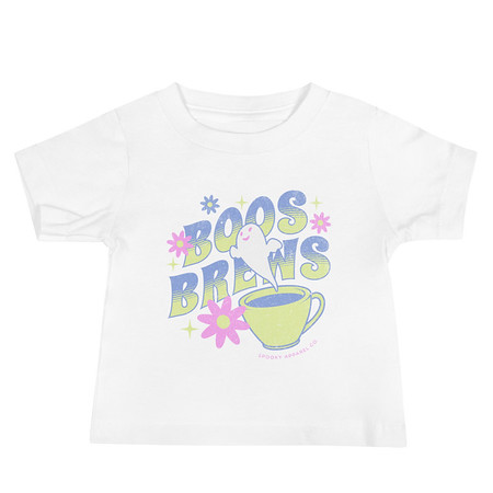 [ID: 305-G254] Boos + Brews - Halloween Baby Staple Tee