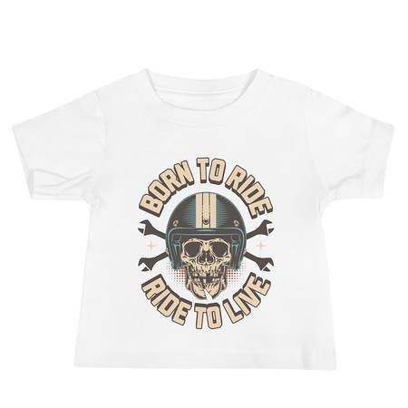 [ID: 305-G269] Born to Ride, Ride to Live Baby Staple Tee