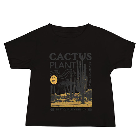 [ID: 305-G304] Cacus Plant - Desert Baby Staple Tee