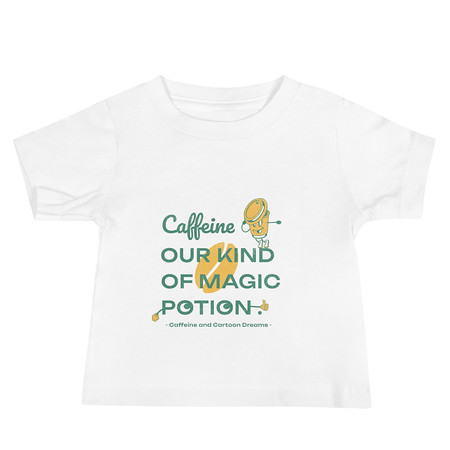 [ID: 305-G307] Caffeine Cartoon Baby Staple Tee