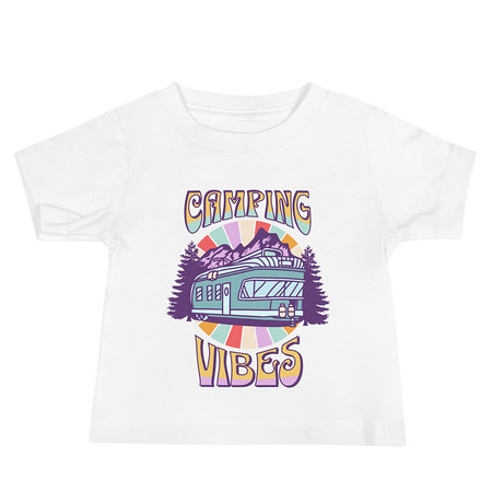 [ID: 305-G327] Camping Vibes Baby Staple Tee