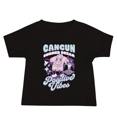 [ID: 305-G330] Cancun Positive Vibes Baby Staple Tee