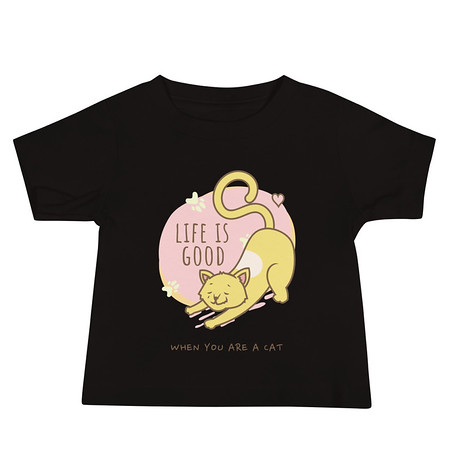 [ID: 305-G338] Cat Life - Humor Baby Staple Tee