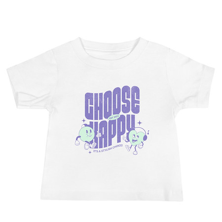 [ID: 305-G369] Choose Happy (2) Baby Staple Tee
