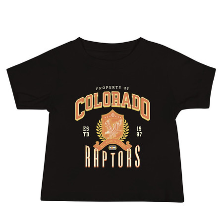 [ID: 305-G407] Colorado Raptors - Rugby Sports Team Baby Staple Tee